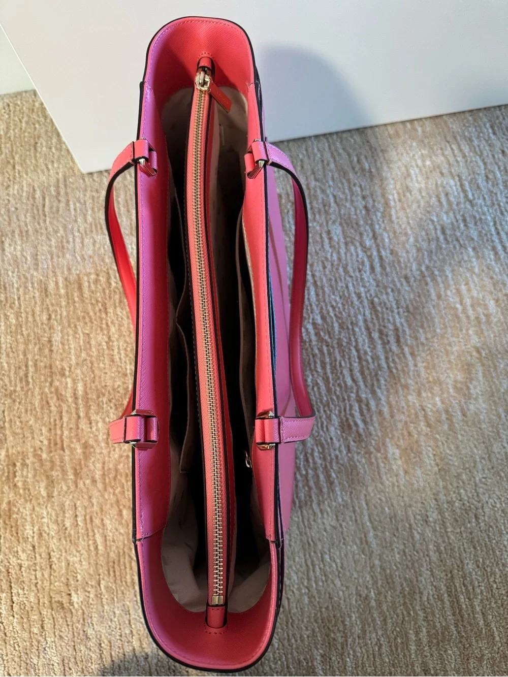kate spade New York Pink Saffiano Leather Tote